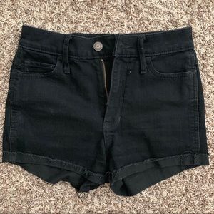 Black Hollister Hi-rise Jean shorts
